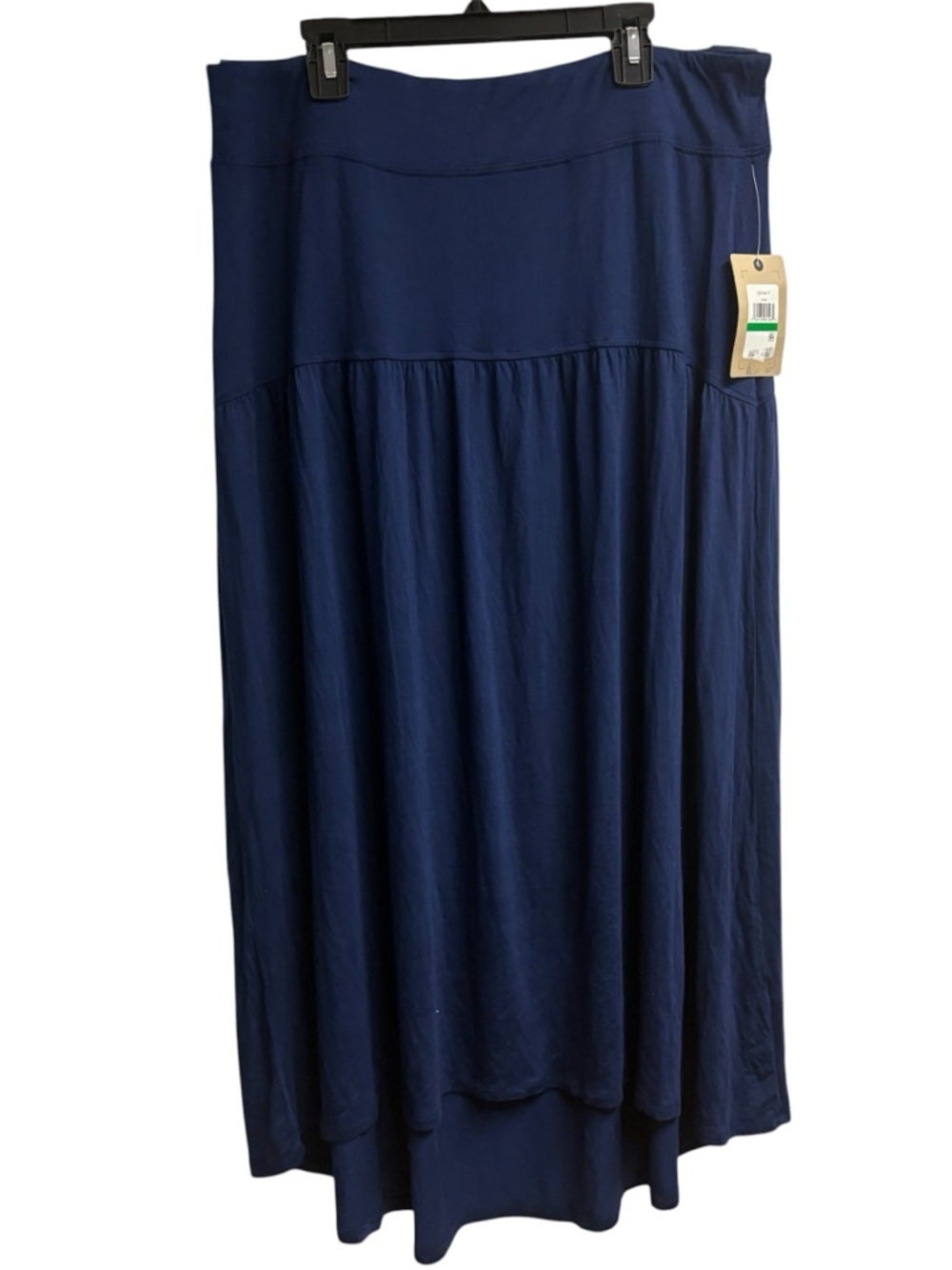 NWT G.H. Bass & Co. Navy Viscose Blend Midi Skirt Size Large